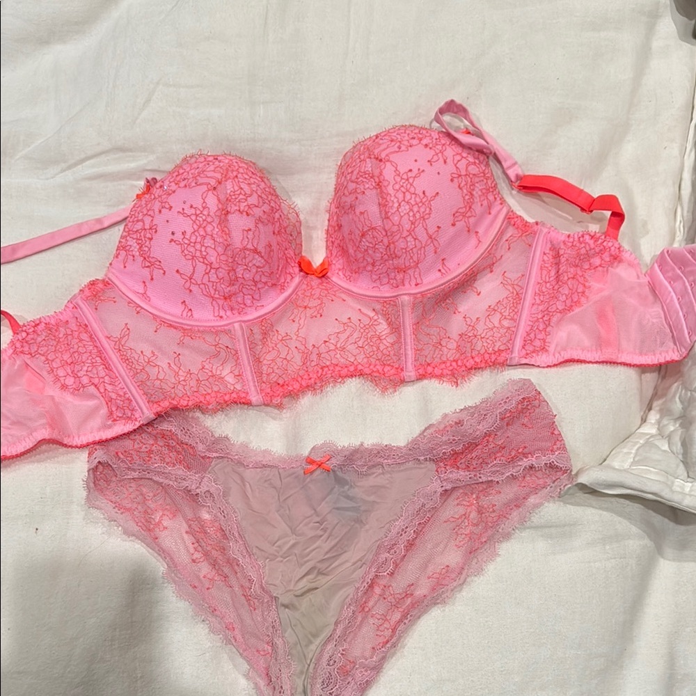 Victoria's Secret Pink Lace Lingerie Set